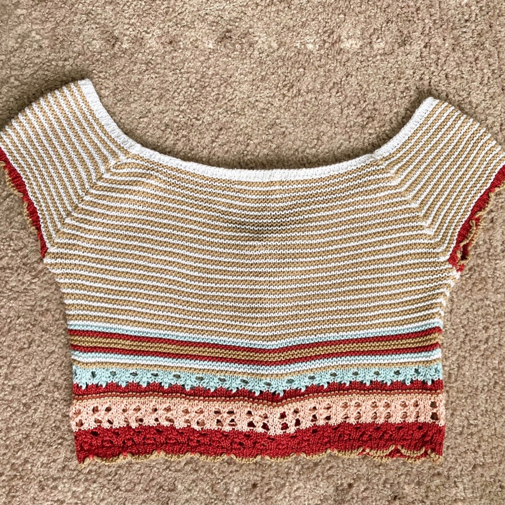 Altar’d State Crochet Knit Crop Top - Picture 2 of 3